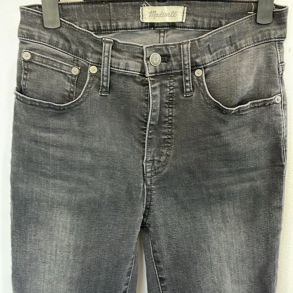 Madewell Cali Demi-Boot faded black high waist stretch jeans. Size 26T